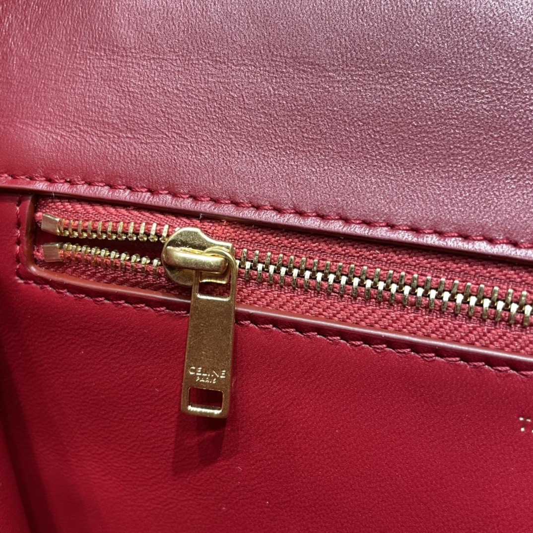 CELINE CHAIN BESACE TRIOMPHE 24.5CM BAG 199273深红色