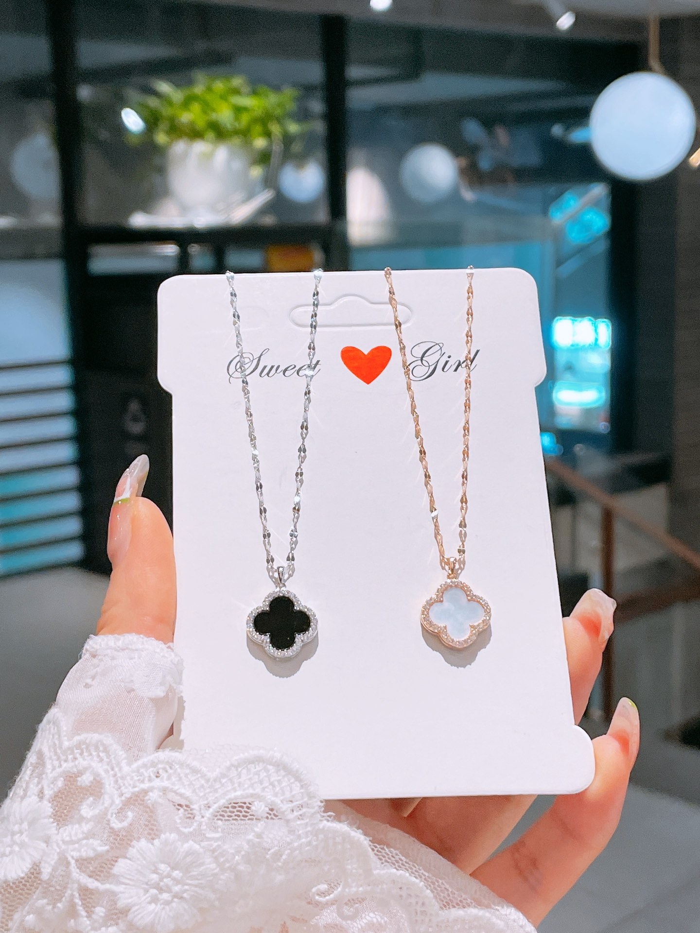 High Polish Silver Necklace Ethereal Valentine's Day Silver