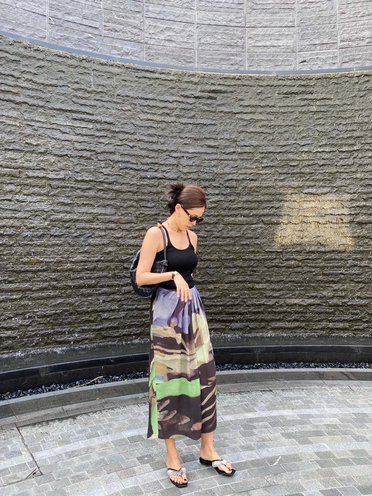 Bottega Veneta葆蝶家 TURN 40CM BAG 701024黑色