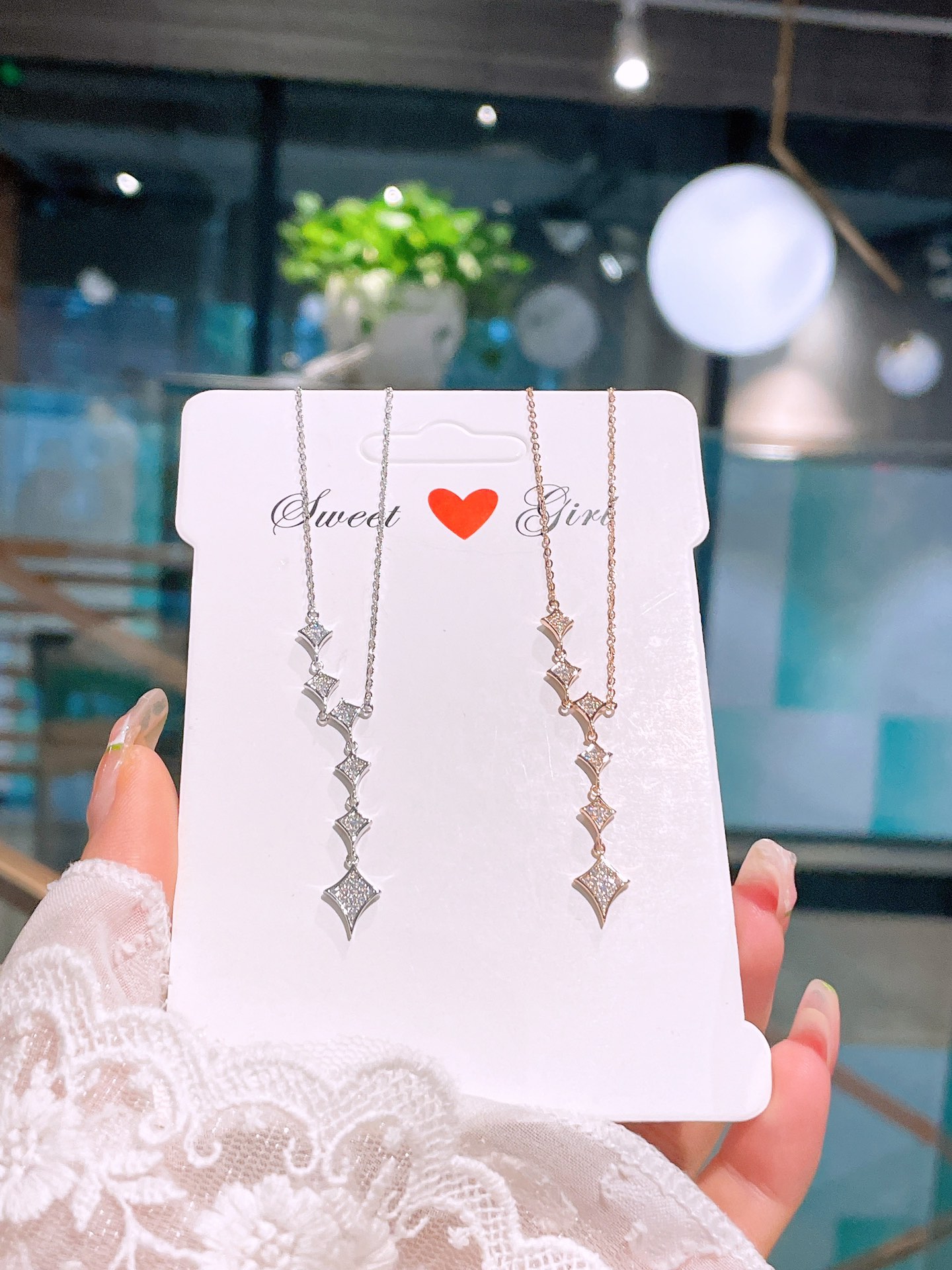 Hypoallergenic Silver Necklace French Mother's Day Gold