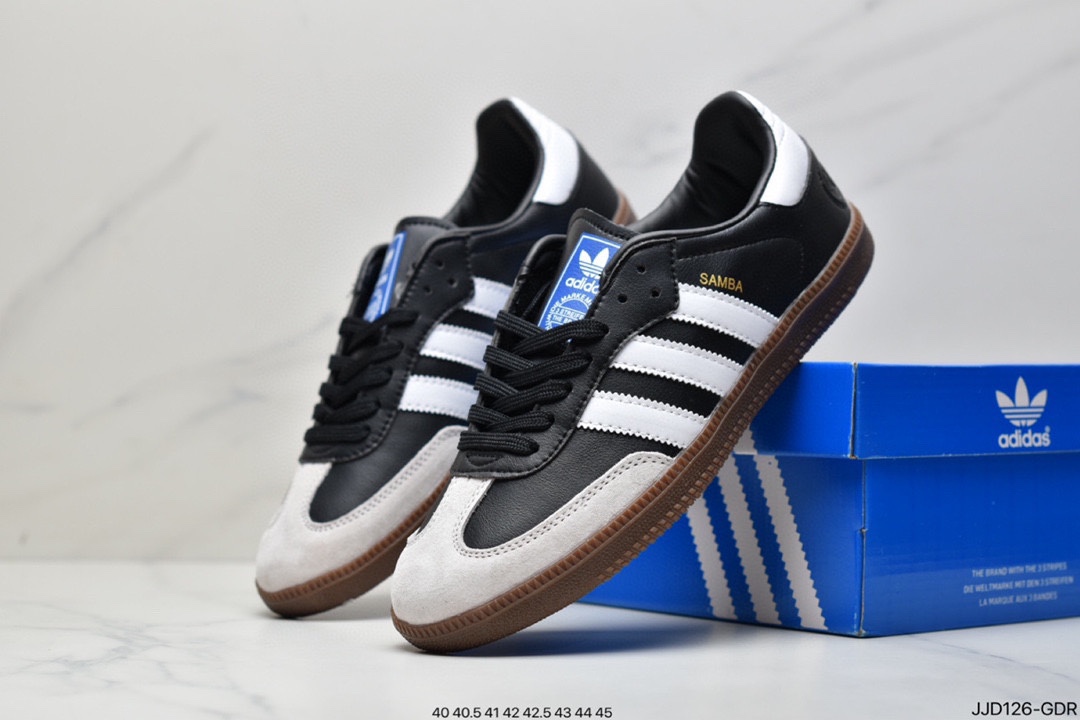 Adidas Adidas Clover Originals Samba Vegan OG samba series gentleman moral training football all-match leather shoes FW2432