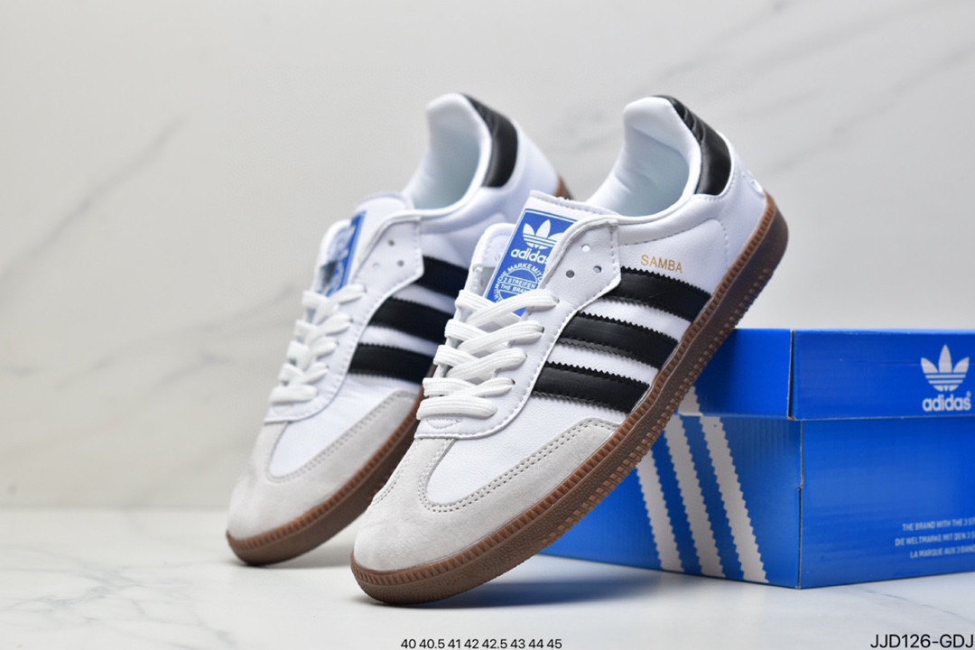 Adidas Adidas Clover Originals Samba Vegan OG samba series gentleman moral training football all-match leather shoes FW2432