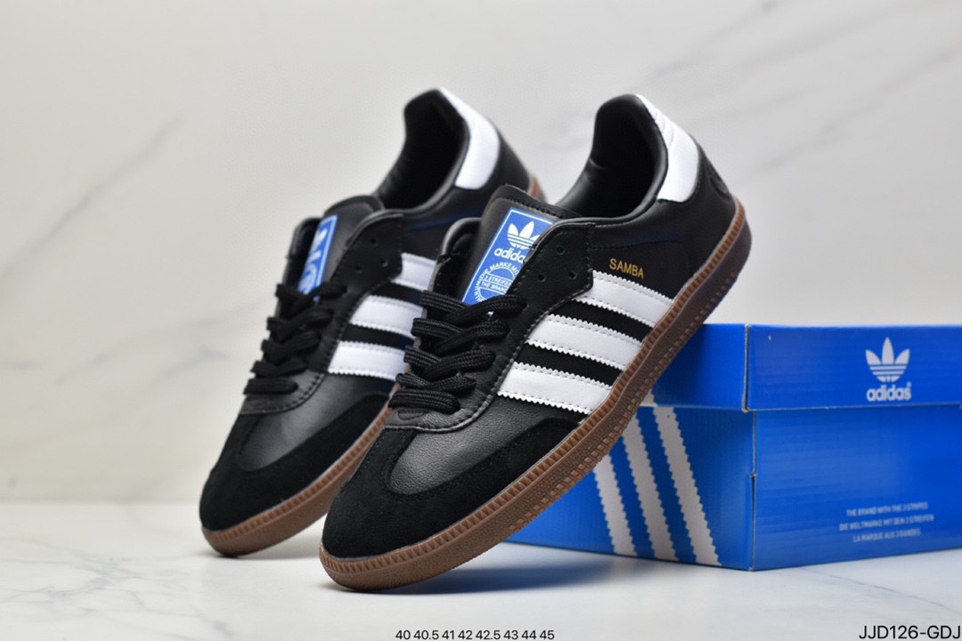 Adidas Adidas Clover Originals Samba Vegan OG samba series gentleman moral training football all-match leather shoes FW2432