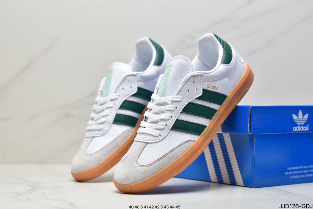 Adidas Adidas Clover Originals Samba Vegan OG samba series gentleman moral training football all-match leather shoes FW2432