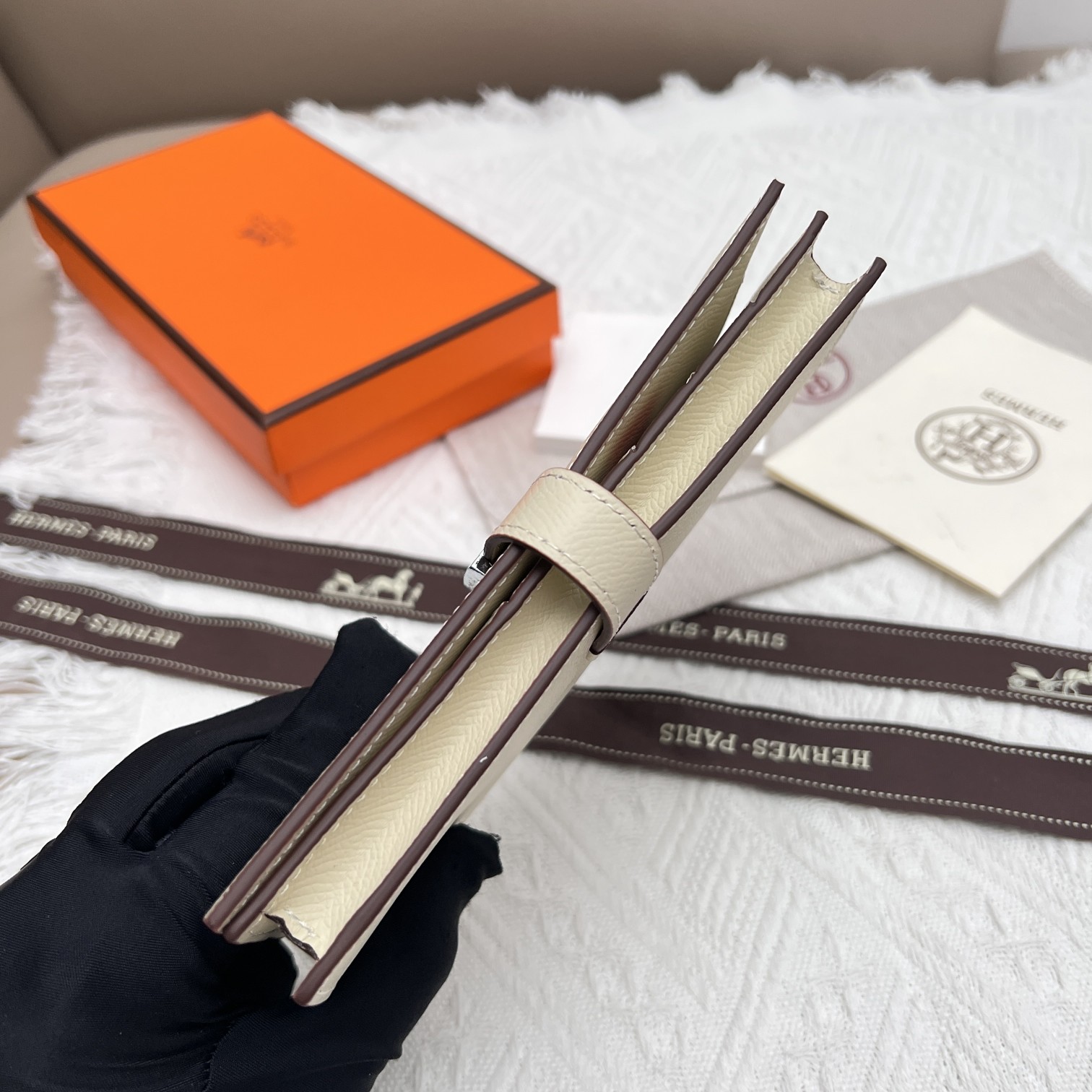 愛馬仕・原单・新作純色レザー財布