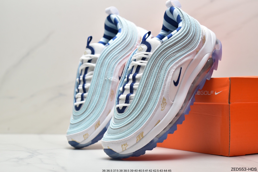 260 高尔夫灯芯绒 米绿蓝 耐克 Air Max 97 G NRG  整体鞋款CJ0563-400