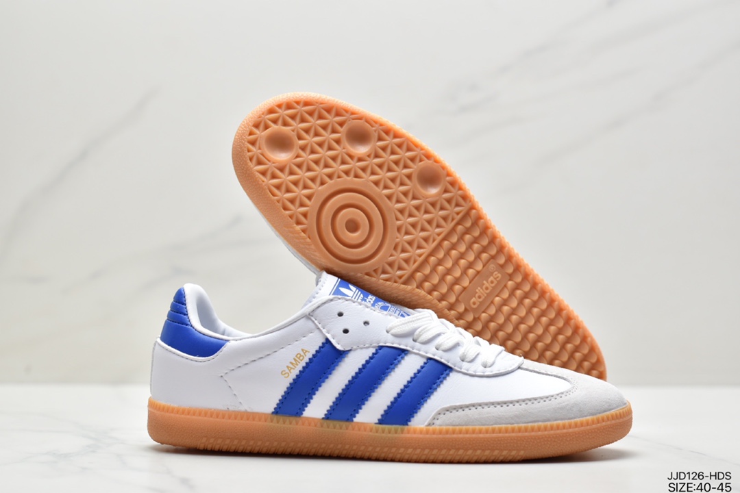 Adidas Adidas Clover Originals Samba Vegan OG samba series gentleman moral training football all-match leather shoes FW2432