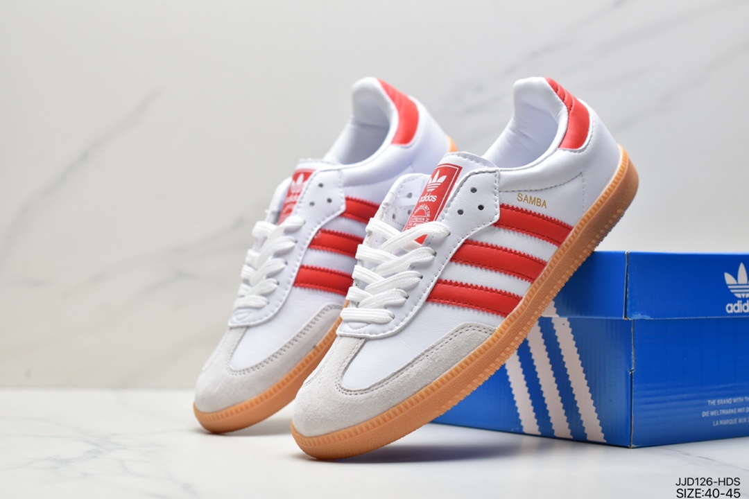 Adidas Adidas Clover Originals Samba Vegan OG samba series gentleman moral training football all-match leather shoes FW2432