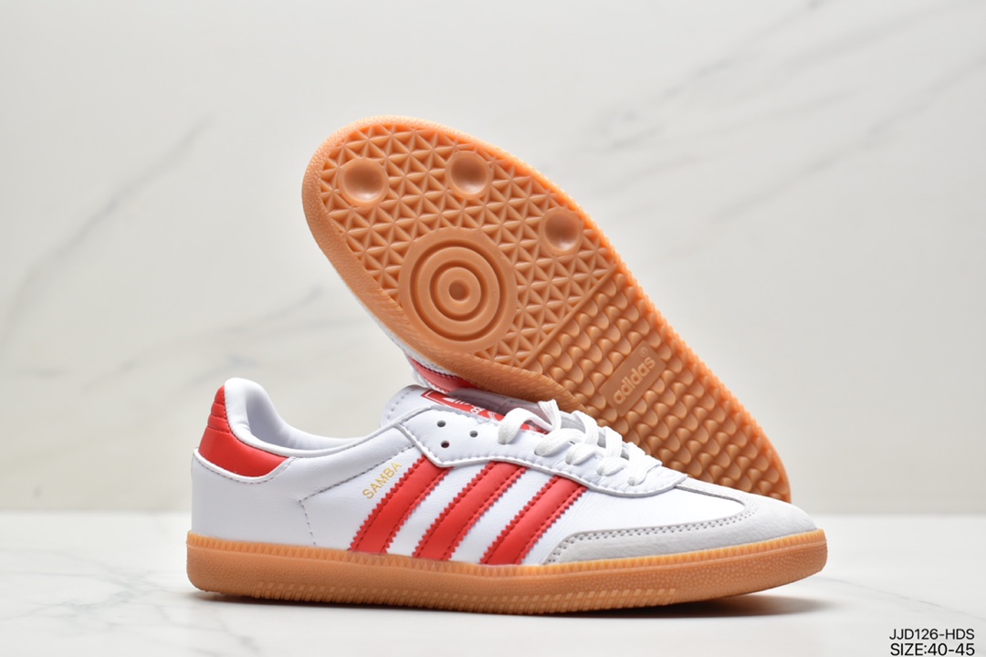 Adidas Adidas Clover Originals Samba Vegan OG samba series gentleman moral training football all-match leather shoes FW2432