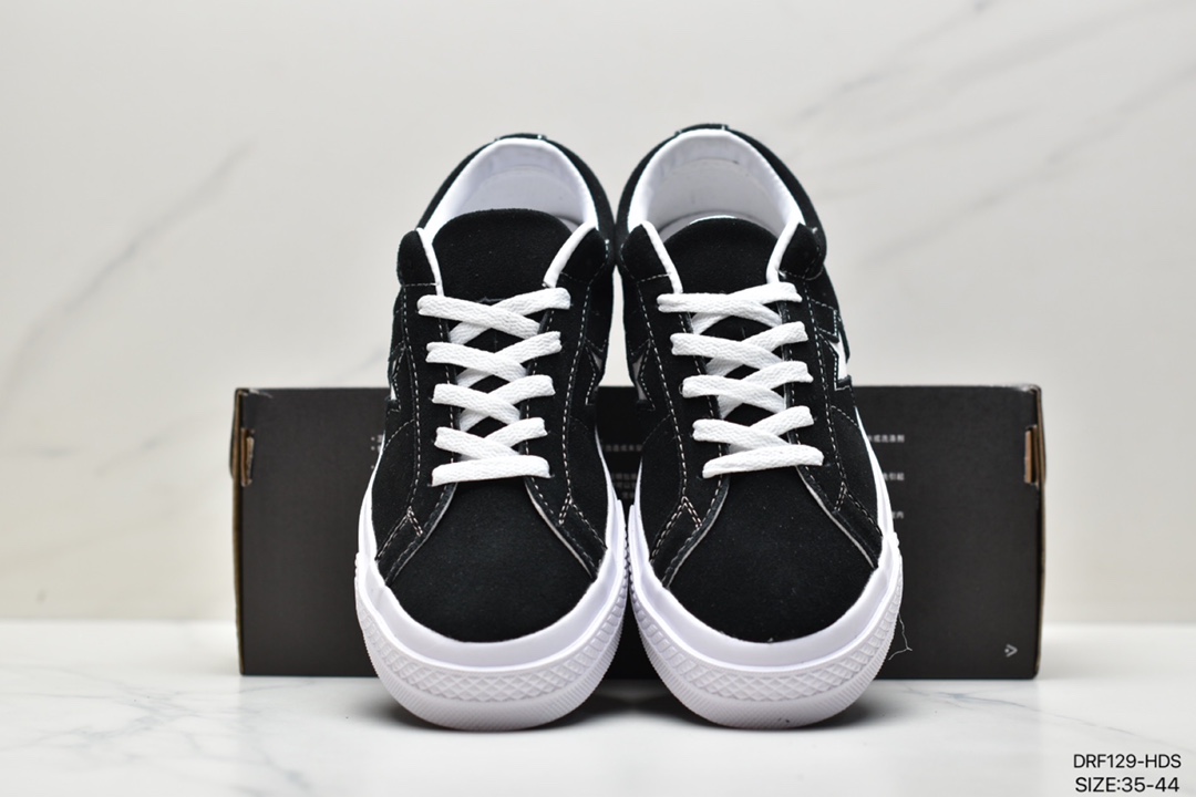 115 真标匡威Converse One Star Ox Pinstripe 黑色 一星系列百搭硫化板鞋158369C