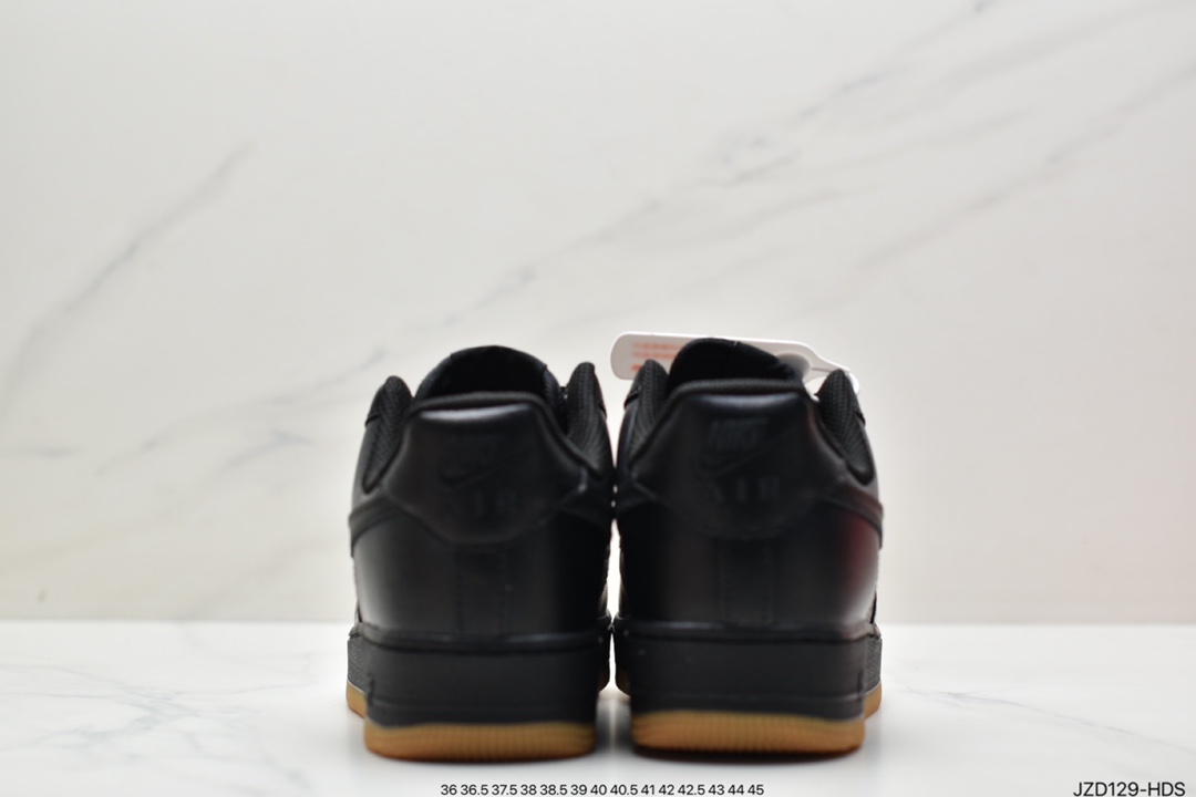 NK Air Force 1'07”Black/Gum” Air Force One classic low-top all-match casual sneakers DZ4404-001