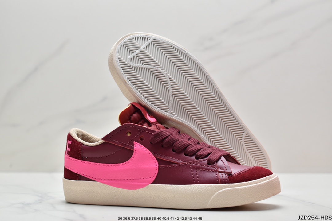 140 Nike Blazer Low ’77 结构机能 开拓者酒红低帮休闲板鞋 DQ1470-600