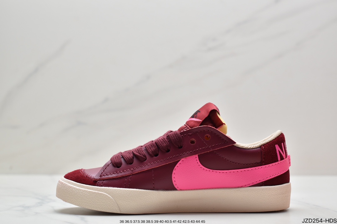 140 Nike Blazer Low ’77 结构机能 开拓者酒红低帮休闲板鞋 DQ1470-600