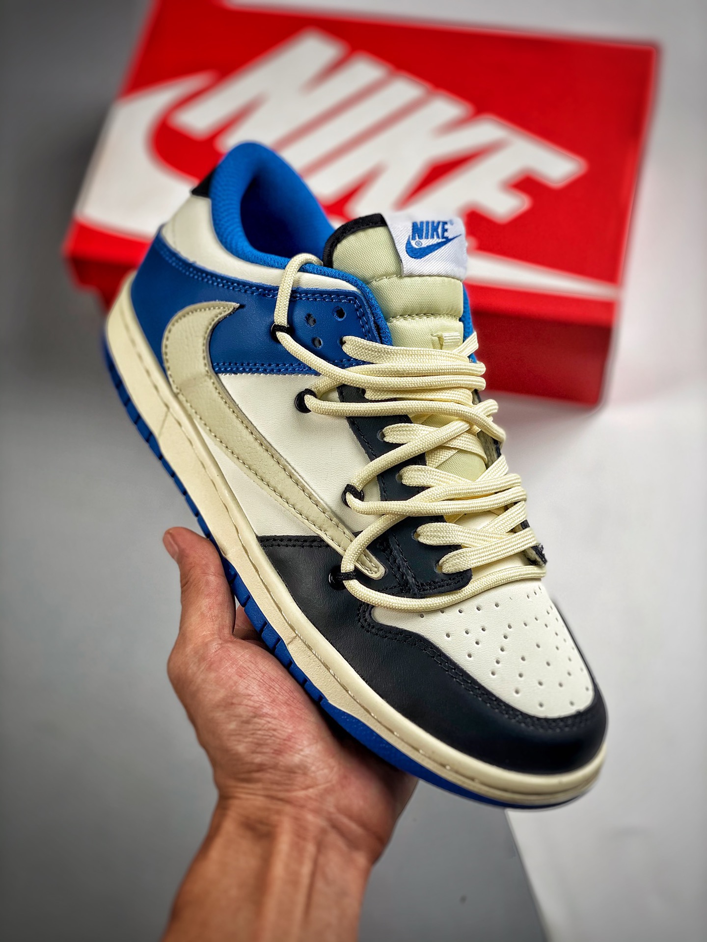 -2 Nk Dunk SB Low con correas blancas y azules. Producto original de fábrica grande, primer lanzamiento con fotos reale…