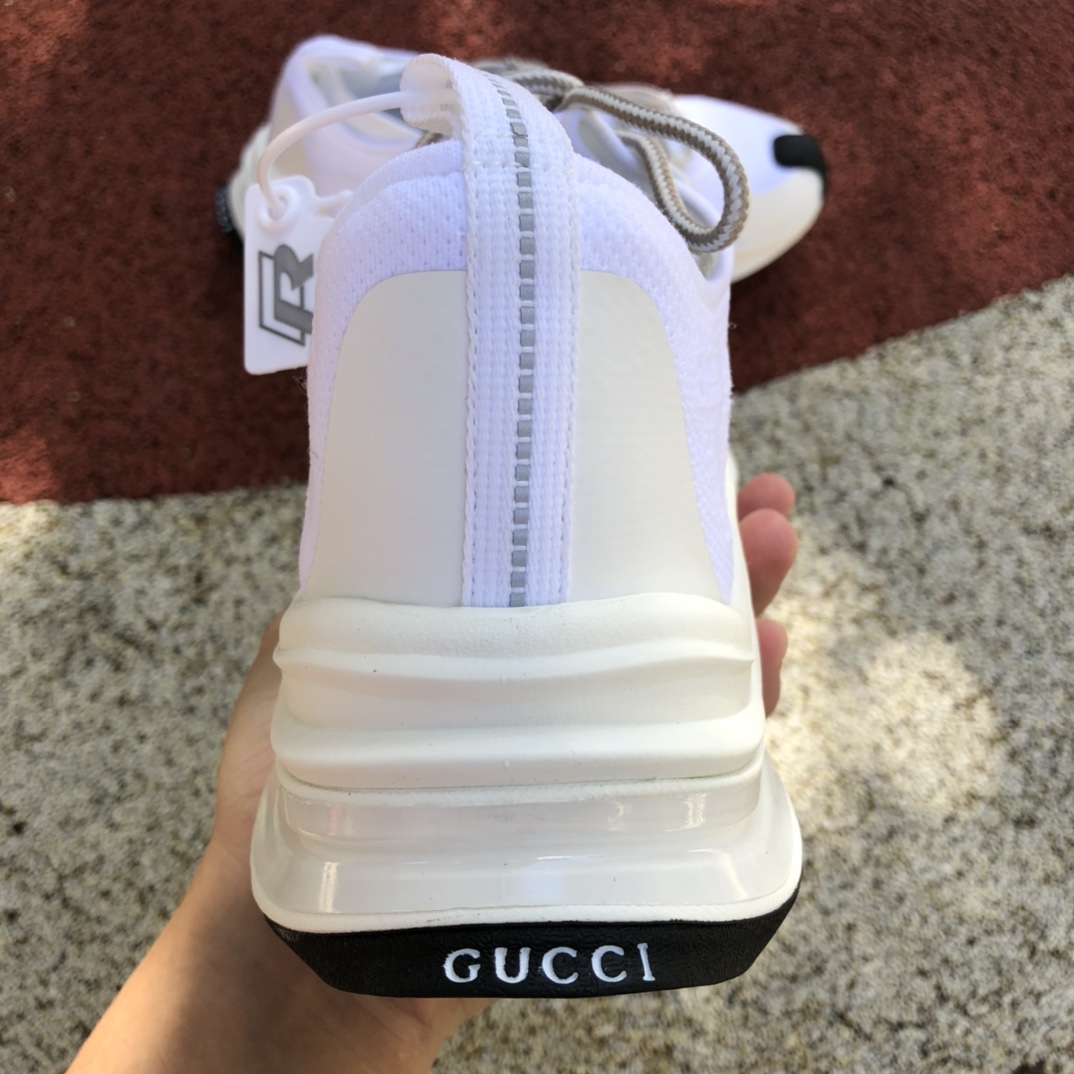 Gucci running shoes pure white 22 spring and summer Gucci Gucci double G lace-up sneakers