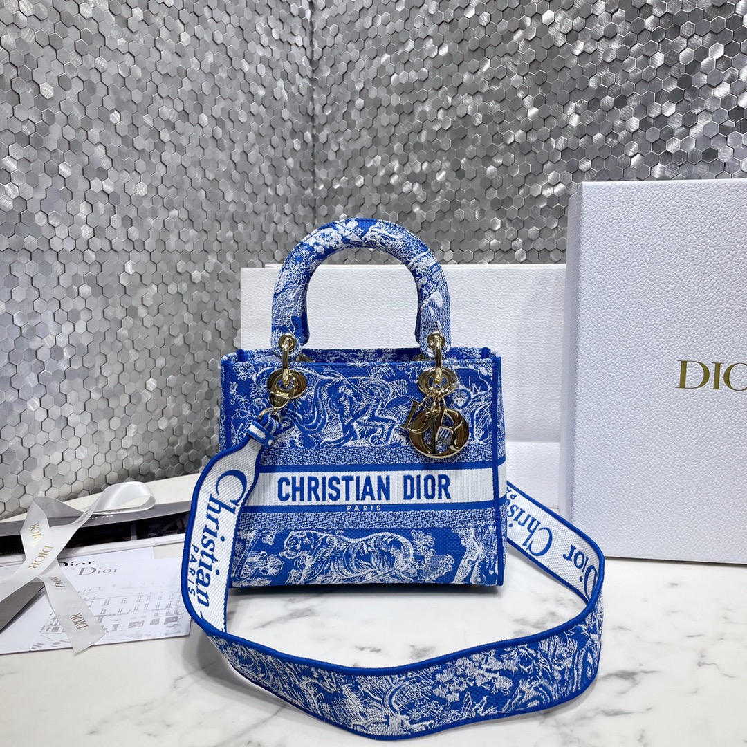 Dior Bags Handbags Gold Embroidery Lady