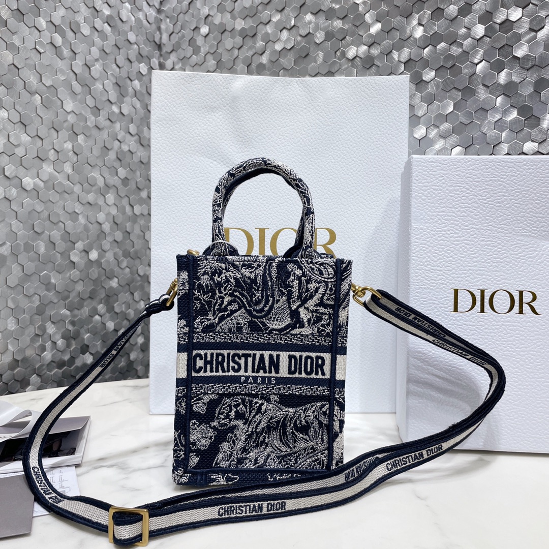 Dior Book Tote Handbags Tote Bags Embroidery Fashion Mini