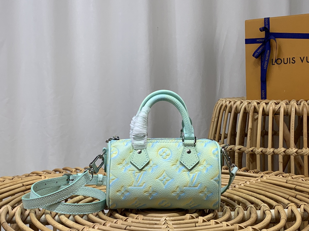 Louis Vuitton LV Speedy Bags Handbags Green Empreinte​ M81508