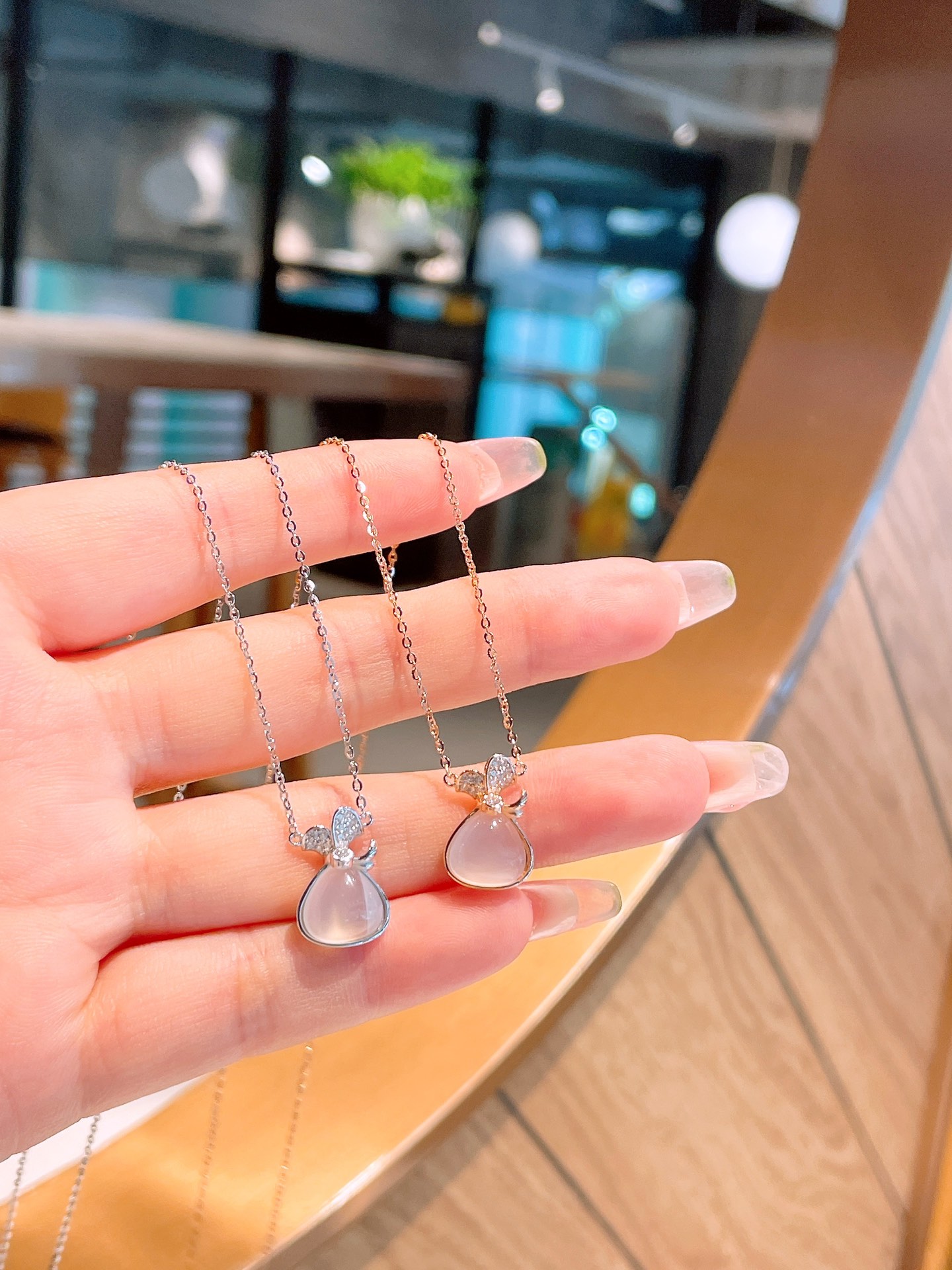 925 Silver Necklace Precision Graduation Gold