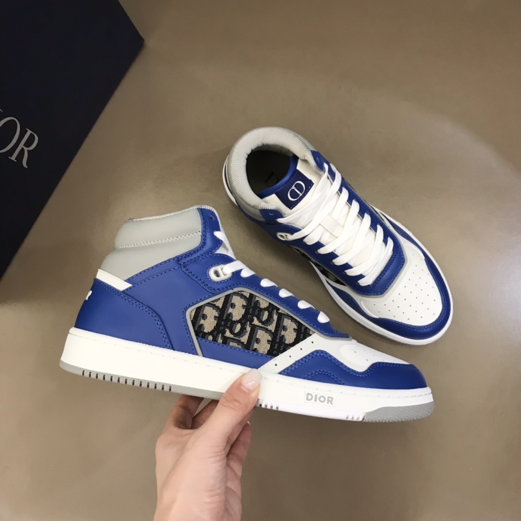 DIOR迪奥 光滑牛皮革精心制作高帮B27休闲运动鞋