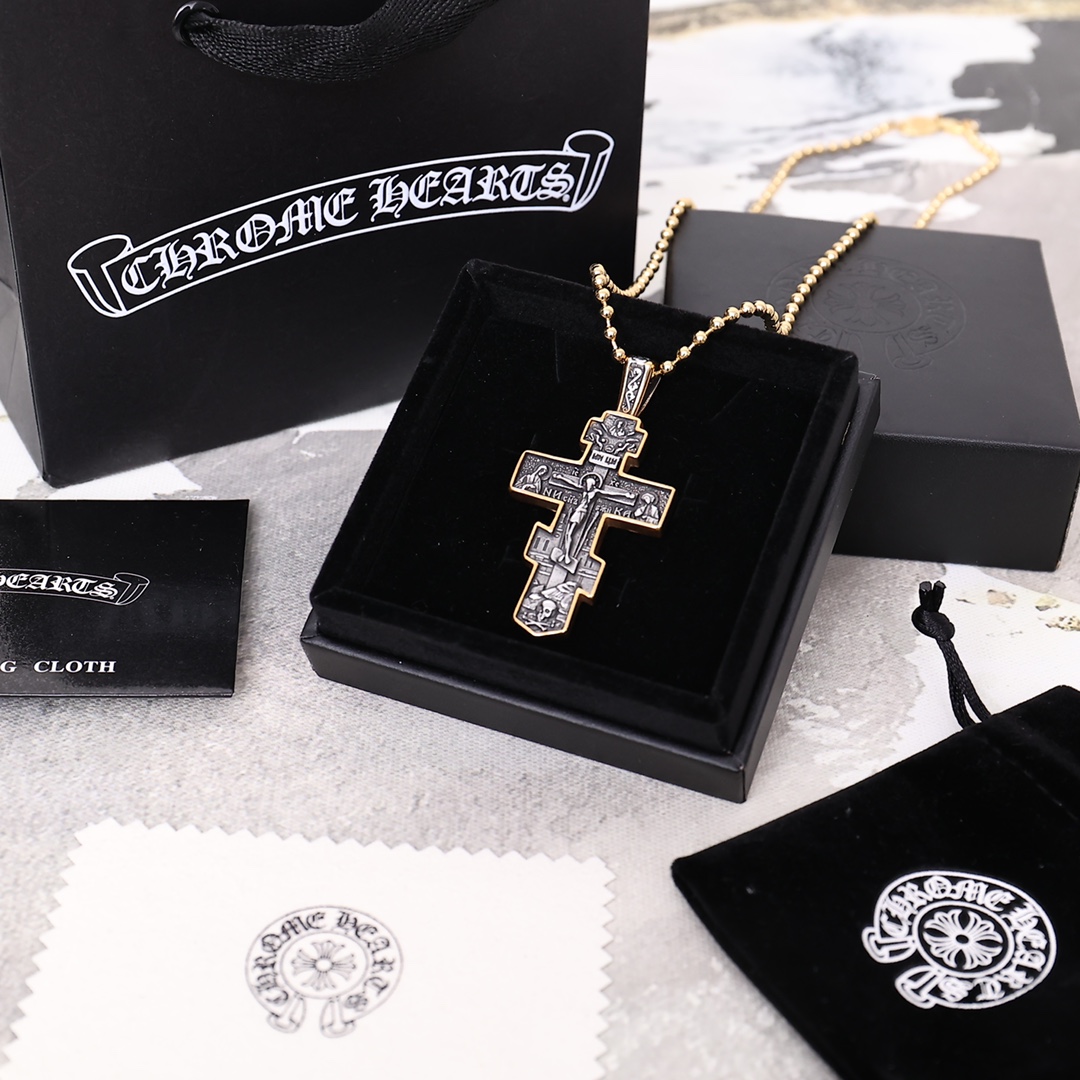 NO:384654,Croxin mini flame cross flower necklace classic cross flower shape flame elements sterling silver gold-plated material, jewelry fine products, chrome hearts, necklace, pure silver, gold plating19860909克罗心mini火焰十字花项链 经典十字花造型 火焰元素 纯银镀金材质,饰品精品,chrome hearts,necklace,pure silver,gold plating,Jewelry