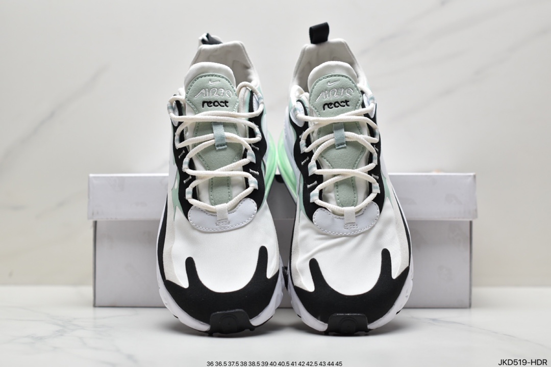 160 Air Max 270 React 黑白绿原盒二维码原标 CI3899-001