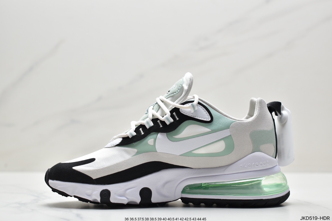 160 Air Max 270 React 黑白绿原盒二维码原标 CI3899-001