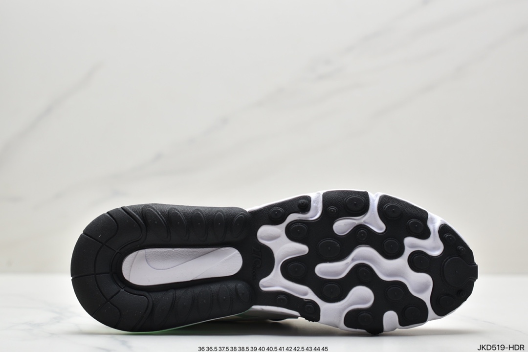 160 Air Max 270 React 黑白绿原盒二维码原标 CI3899-001