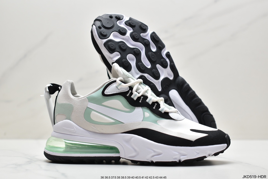 160 Air Max 270 React 黑白绿原盒二维码原标 CI3899-001
