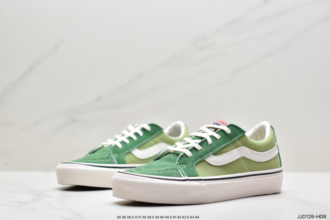 VANS SK8-LOW Classic Avocado Green Little Red Book Explosive Low-Top Casual Canvas Vulcanized Sneakers