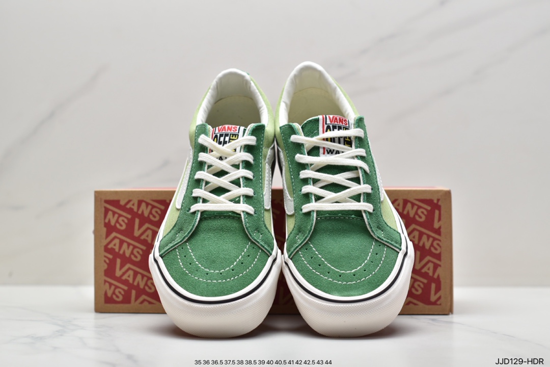 VANS SK8-LOW Classic Avocado Green Little Red Book Explosive Low-Top Casual Canvas Vulcanized Sneakers