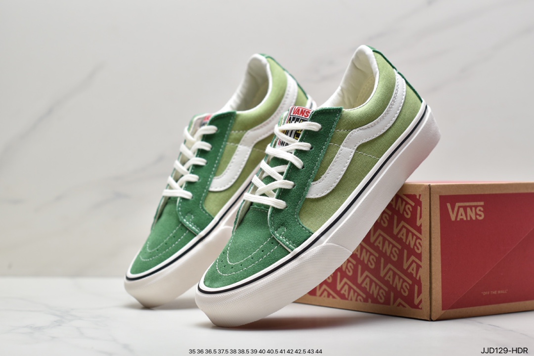 VANS SK8-LOW Classic Avocado Green Little Red Book Explosive Low-Top Casual Canvas Vulcanized Sneakers