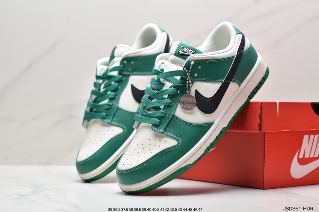 200 原装级别 Nike Dunk SB Low 绿白彩票 DR9654-100