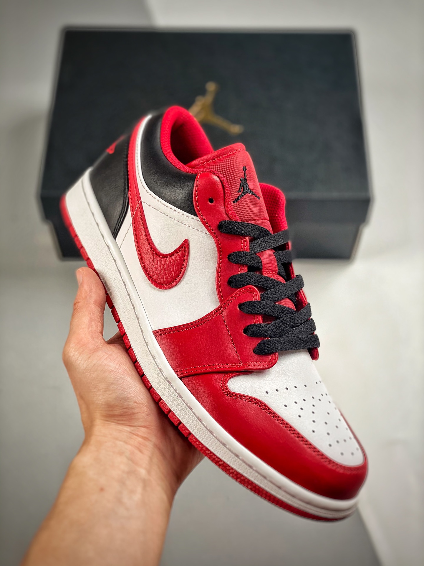 -4 Versión de verificación Air Jordan 1 Low AJ1 Jordan 1 Low zapatillas de skate casual, colores de los Chicago Bulls, …