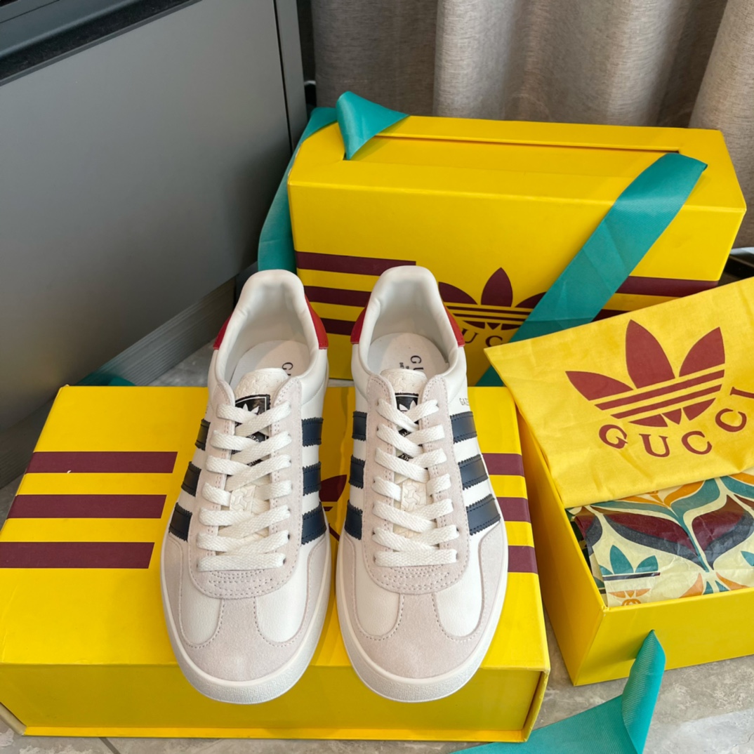 Gucci Adidas collaboration sneakers German army trainer toile daim cuir