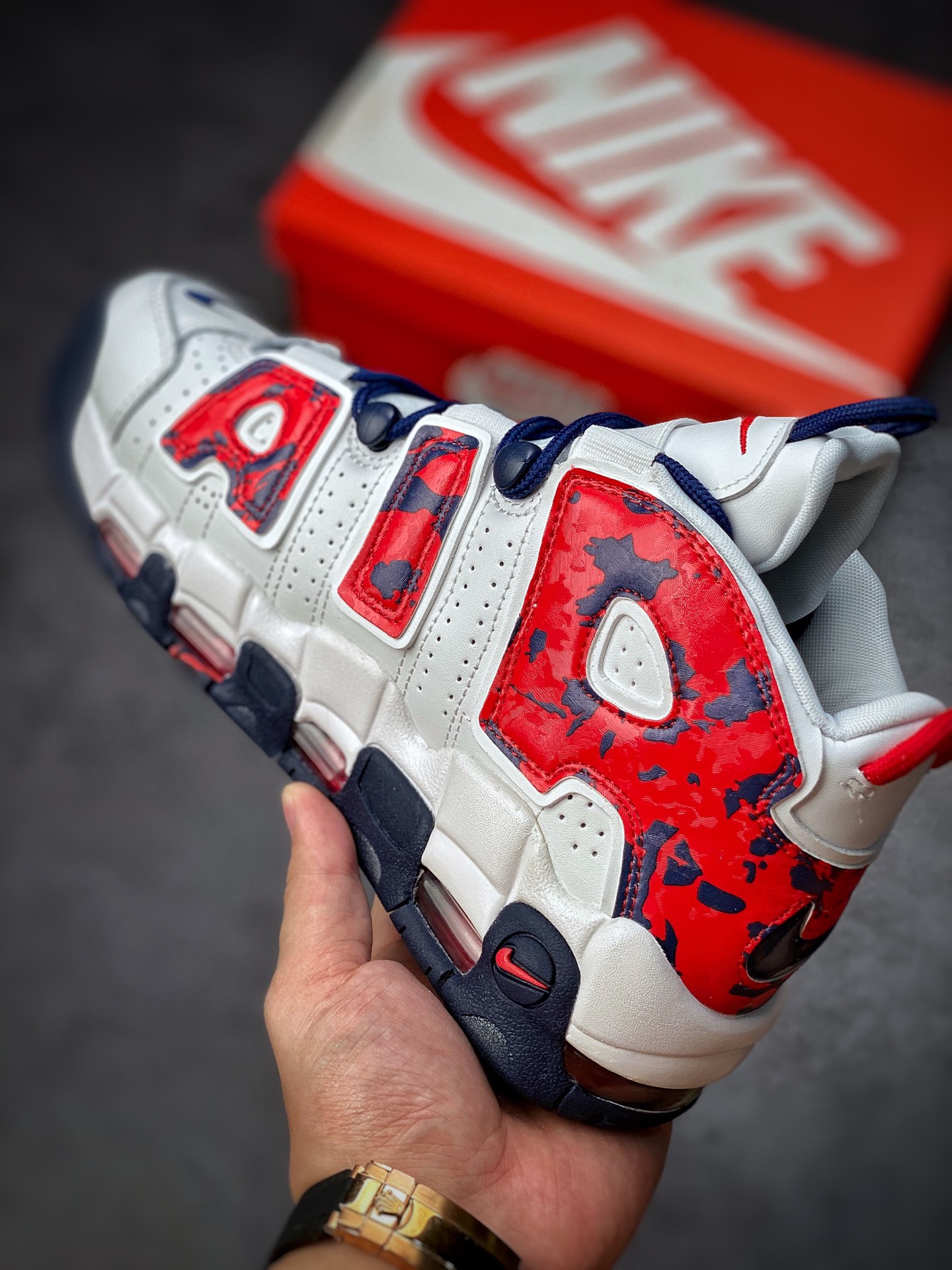 240 Air More Uptempo 白红蛇纹 CZ7885-100