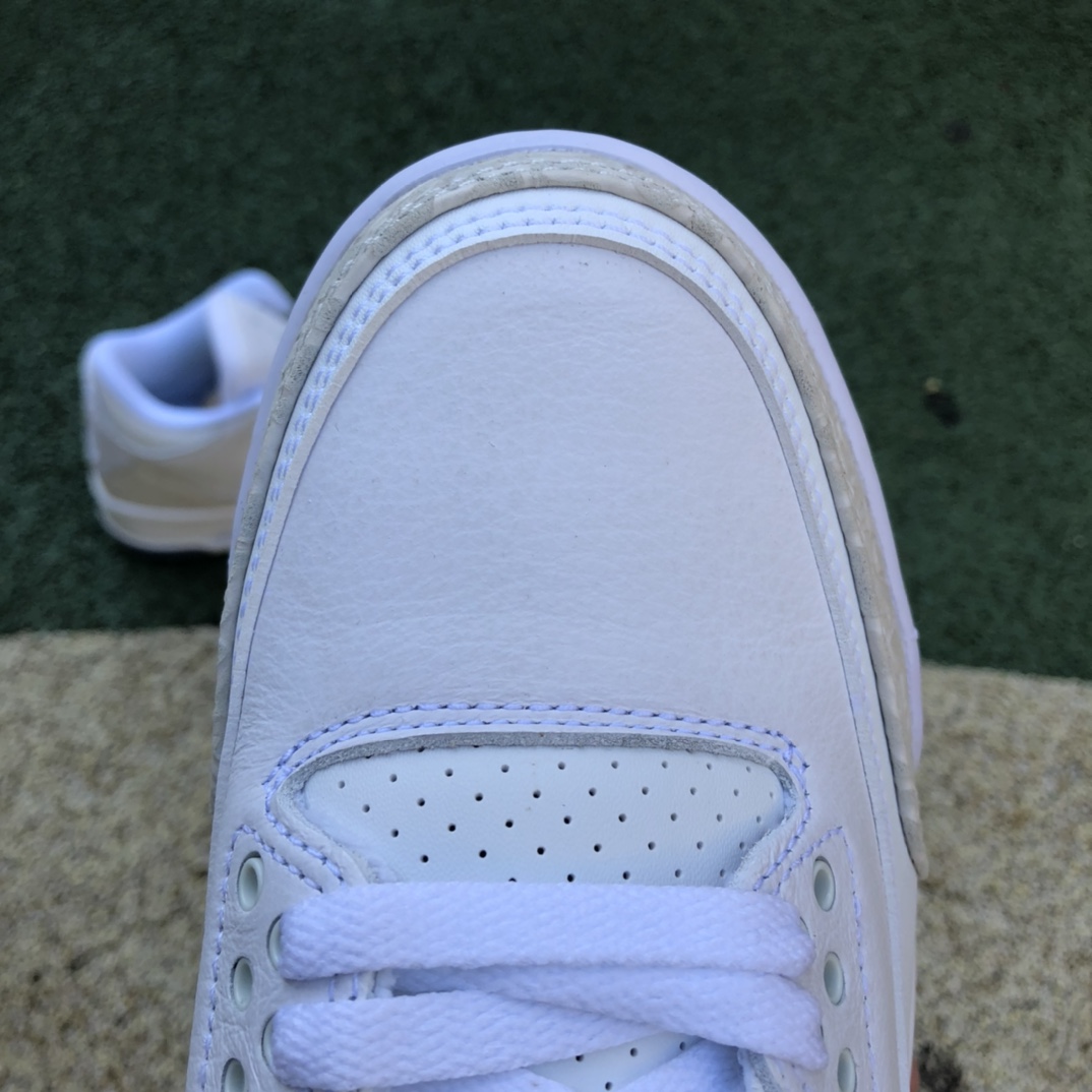 Air Jordan 3 Retro AJ3 纯白 爆裂纹 白猫 136064-111