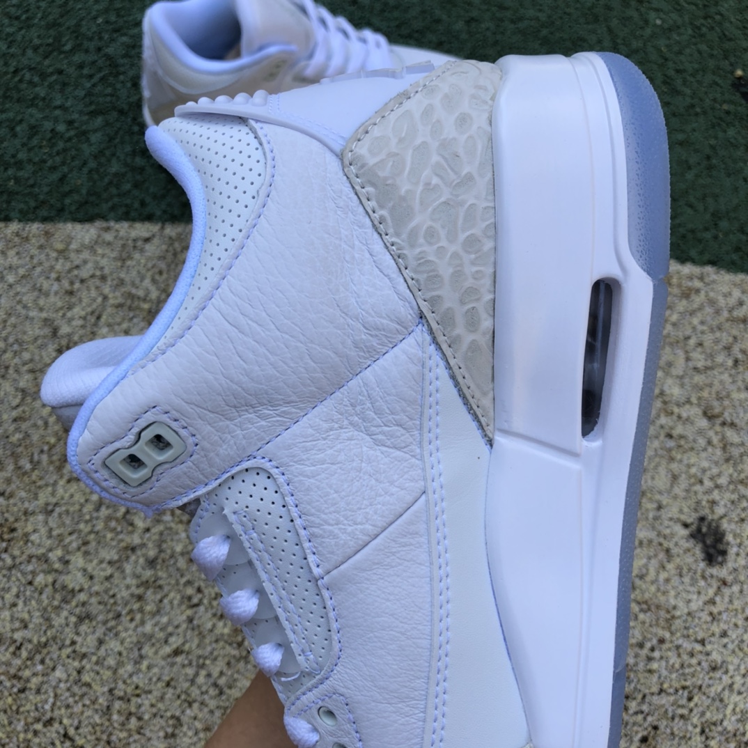 Air Jordan 3 Retro AJ3 纯白 爆裂纹 白猫 136064-111