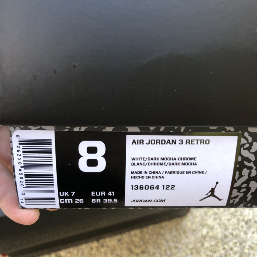 Air Jordan 3 Mocha AJ3 黑白棕 摩卡咖啡 136064-122
