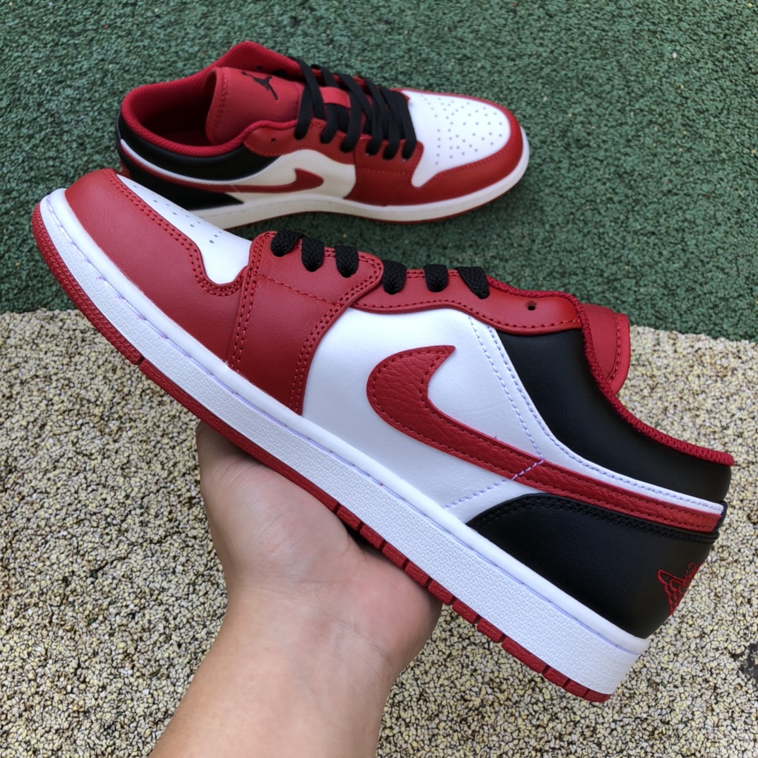 纯原版AIR JORDAN 1 Low AJ1 红白黑 复古 篮球鞋 553558-163
