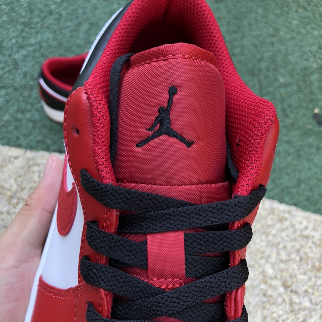 纯原版AIR JORDAN 1 Low AJ1 红白黑 复古 篮球鞋 553558-163