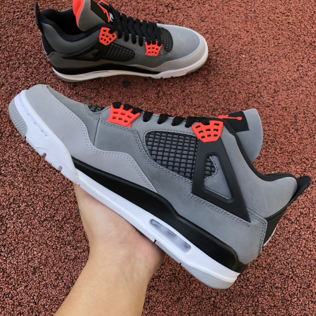 纯原版Air Jordan 4 Infrared AJ4黑灰红红外线篮球鞋DH6927-061