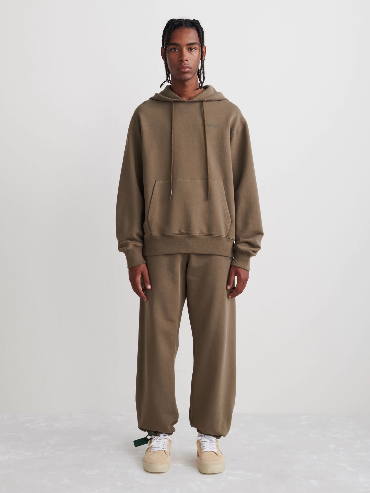 Off-White22FW秋冬新款offwhite c/o virgilabloh设计师经典斑马条戴帽卫衣