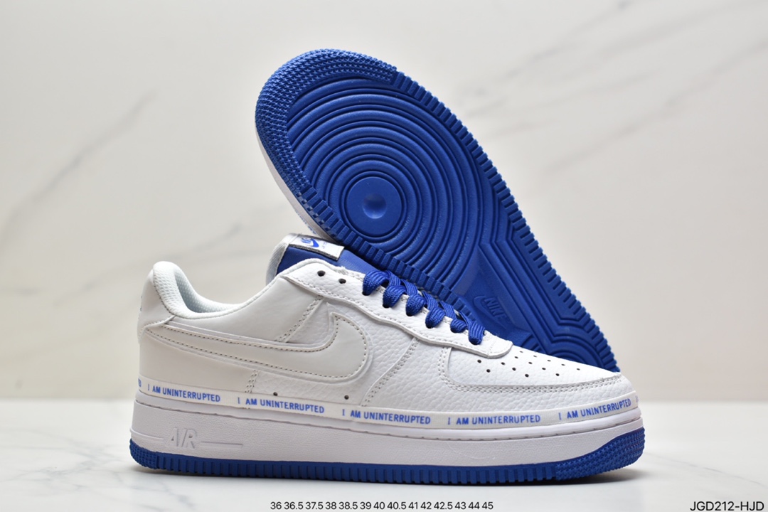 180 联名款Uninterrupted x Air Force 1 ”MORE THAN____” 白宝蓝签名涂鸦3M空军一号CQ0494-100