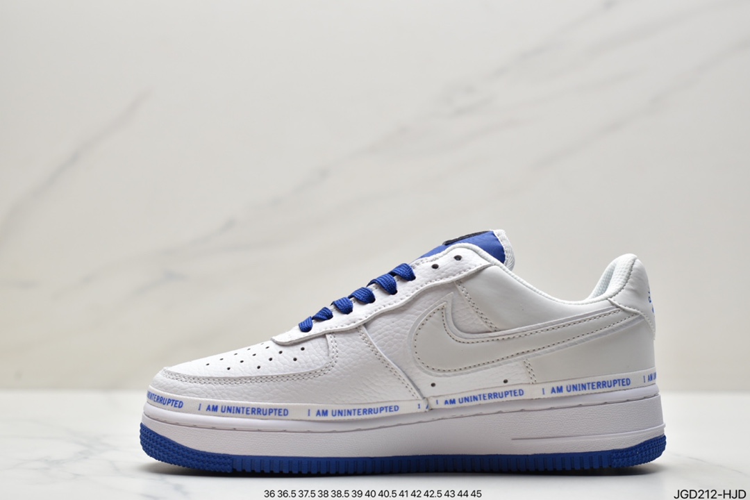 180 联名款Uninterrupted x Air Force 1 ”MORE THAN____” 白宝蓝签名涂鸦3M空军一号CQ0494-100