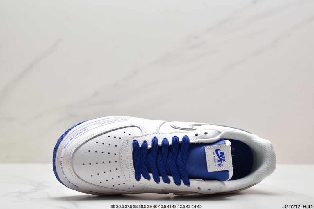 180 联名款Uninterrupted x Air Force 1 ”MORE THAN____” 白宝蓝签名涂鸦3M空军一号CQ0494-100