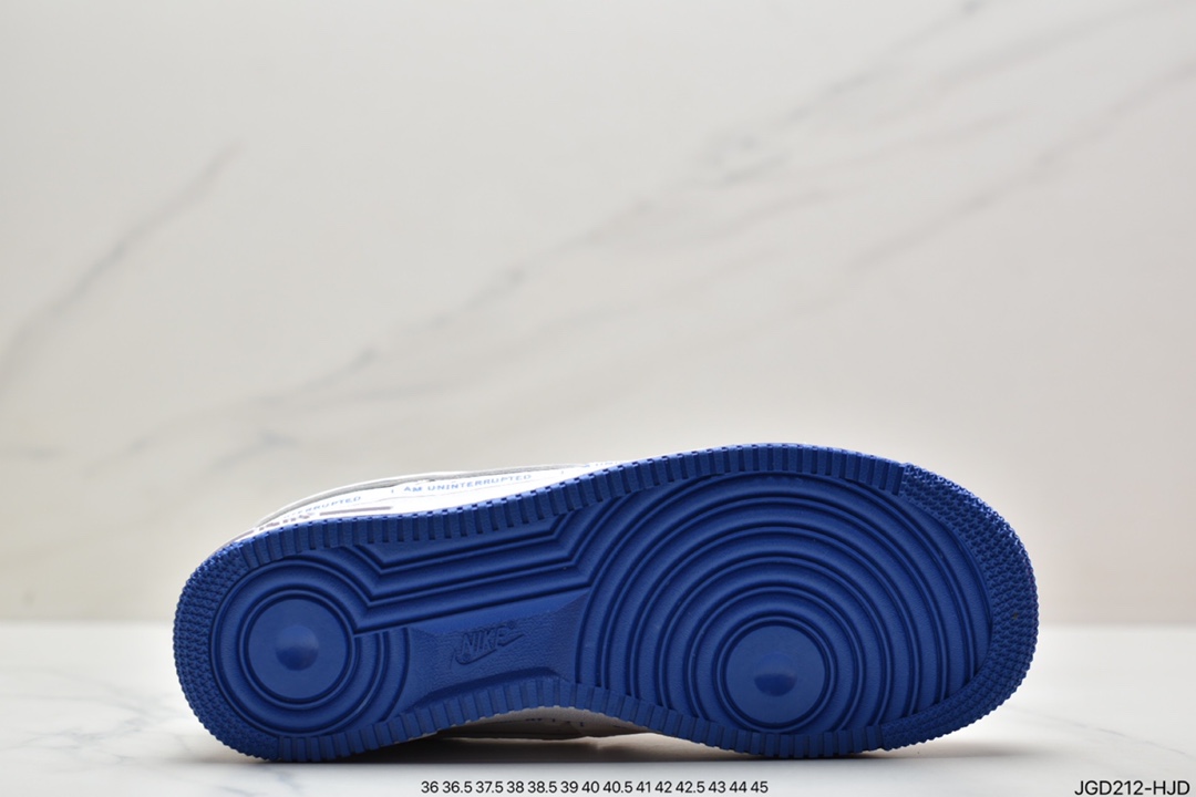 180 联名款Uninterrupted x Air Force 1 ”MORE THAN____” 白宝蓝签名涂鸦3M空军一号CQ0494-100