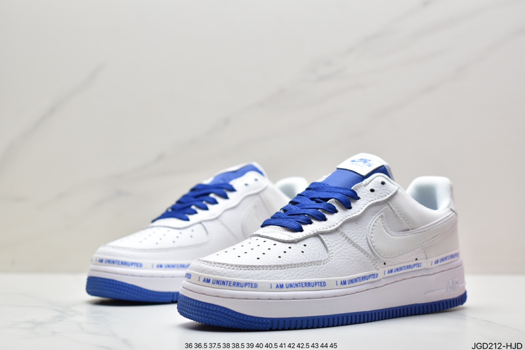 180 联名款Uninterrupted x Air Force 1 ”MORE THAN____” 白宝蓝签名涂鸦3M空军一号CQ0494-100