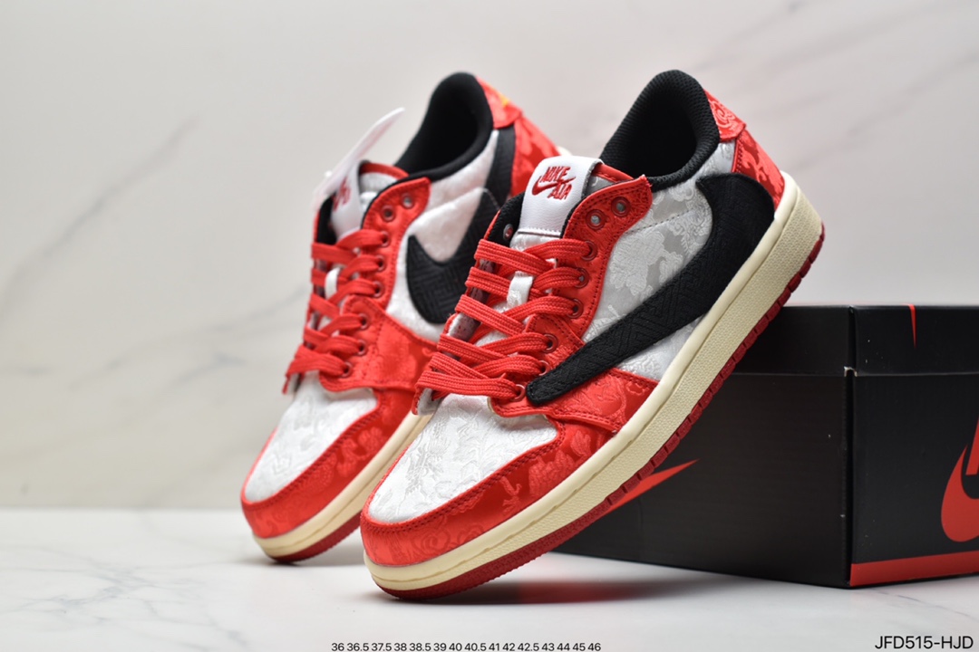 170 Air Jordan 1 Low 白红AJ1乔1低帮休闲板鞋 553558-607