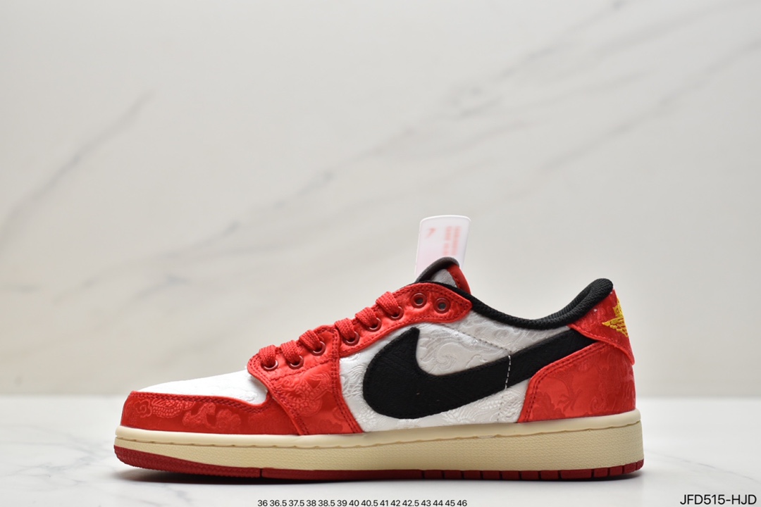 170 Air Jordan 1 Low 白红AJ1乔1低帮休闲板鞋 553558-607